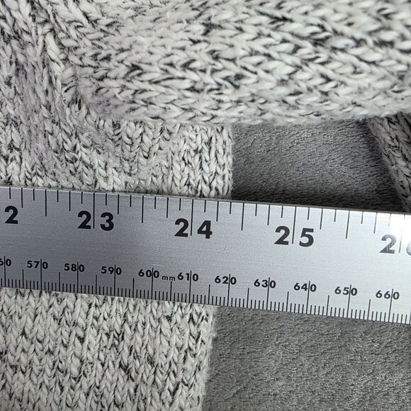 Mens Chaps Gray 1/2 Zip Knit Sweater Ribbed Cuffs & Hem Cotton Blend Size XL - Picture 5 of 7